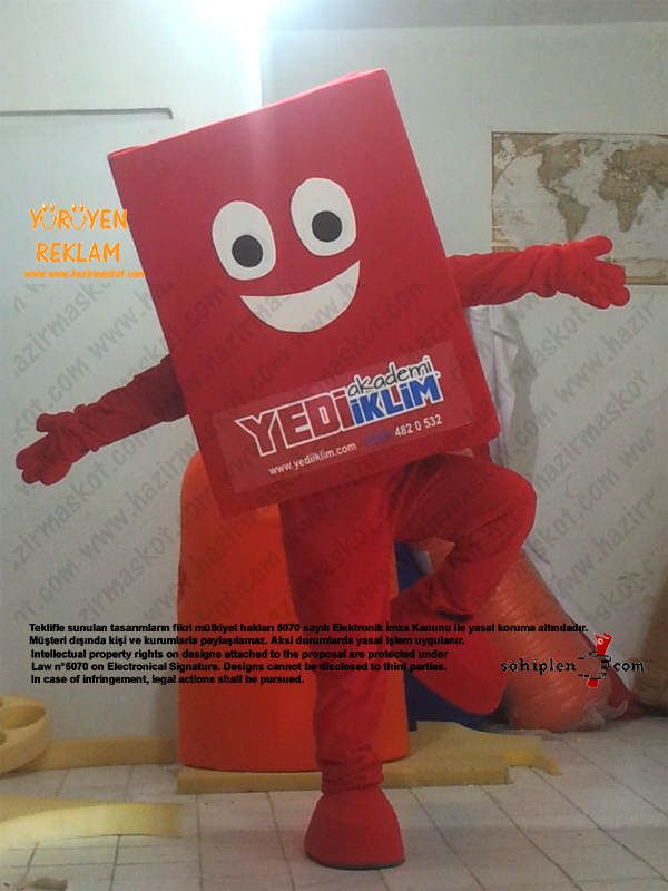 Kitap Maskotu / 7 İklim Dersanesi maskot kostümü