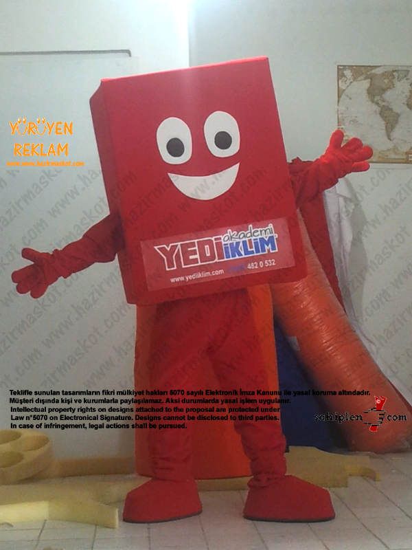 Kitap Maskotu / 7 İklim Dersanesi maskot kostümü