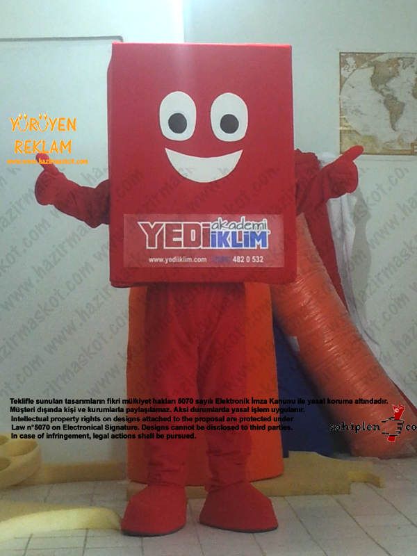 Kitap Maskotu / 7 İklim Dersanesi maskot kostümü