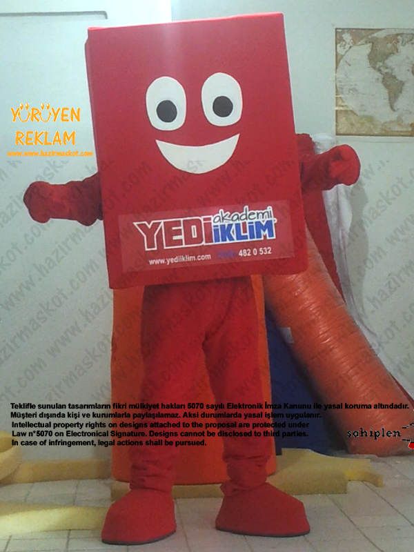 Kitap Maskotu / 7 İklim Dersanesi maskot kostümü
