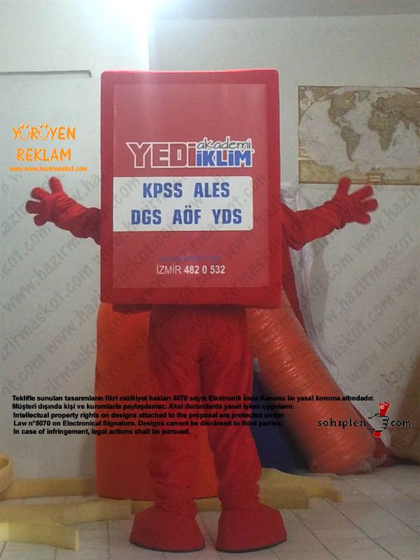 Kitap Maskotu / 7 İklim Dersanesi maskot kostümü