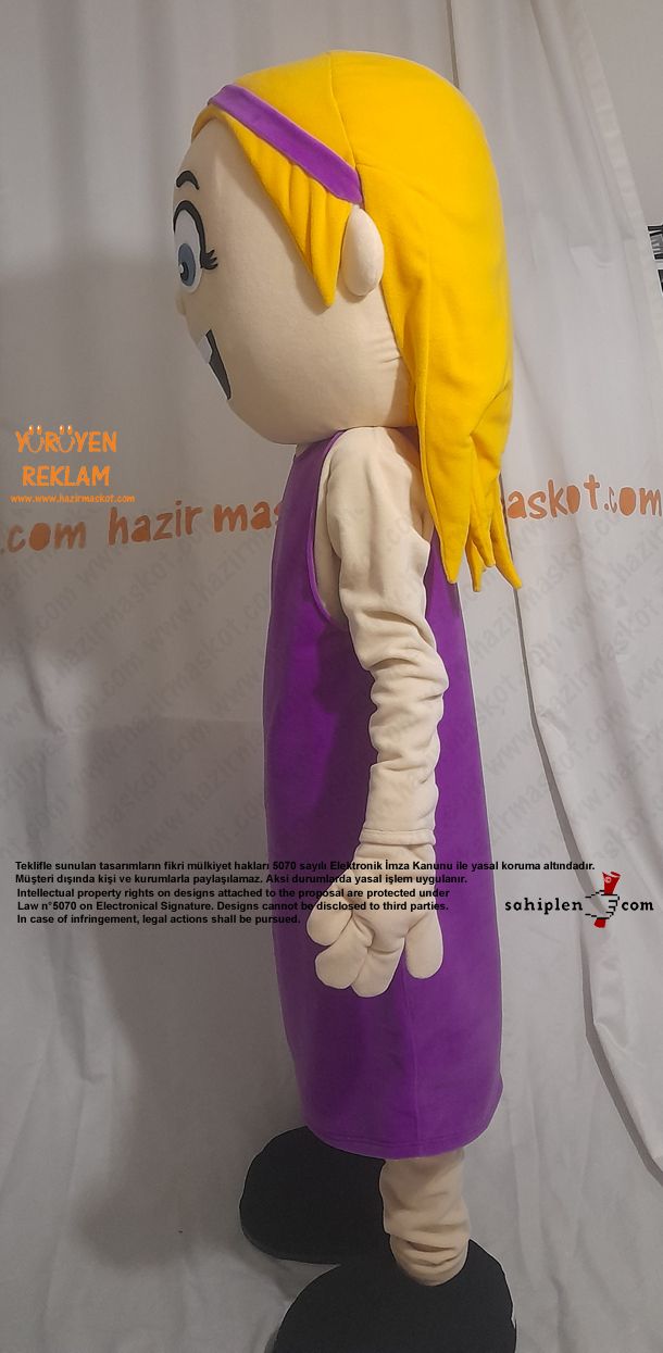 Kız Çocuk Maskot Kostümü maskot kostümü