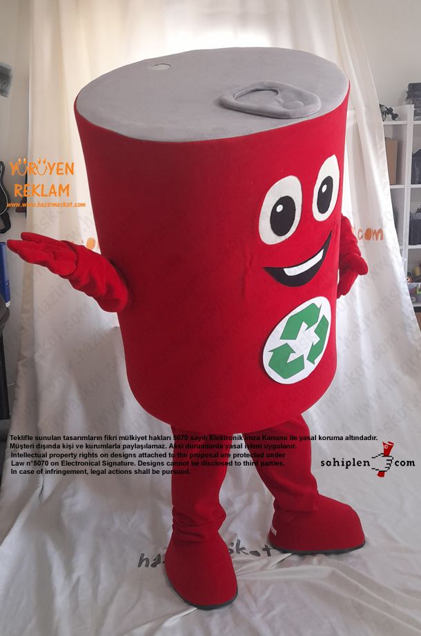 Salça Tenekesi Maskot Kostümü / Konya Geri Dönüşüm maskot kostümü