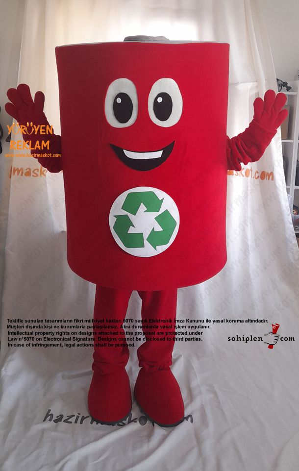 Salça Tenekesi Maskot Kostümü / Konya Geri Dönüşüm maskot kostümü