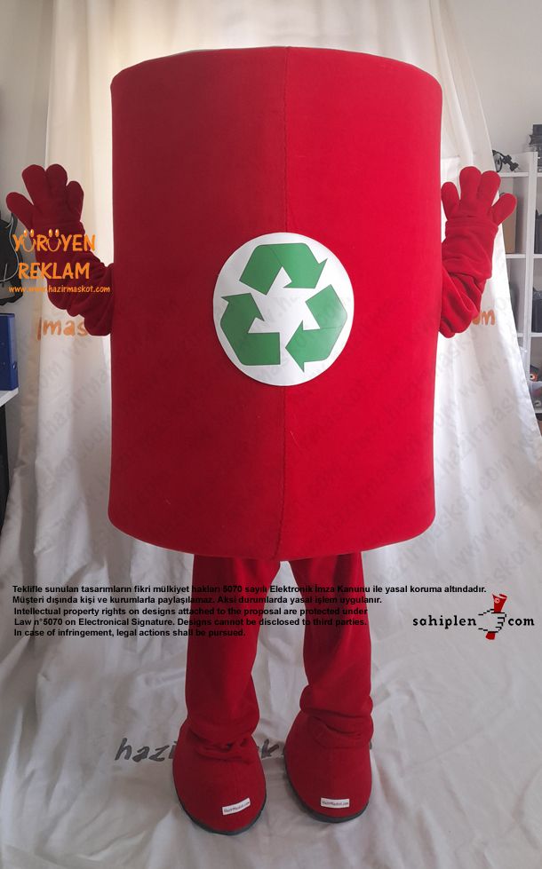Salça Tenekesi Maskot Kostümü / Konya Geri Dönüşüm maskot kostümü