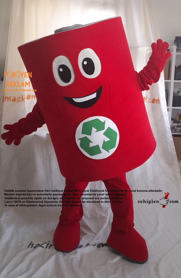 Salça Tenekesi Maskot Kostümü / Konya Geri Dönüşüm maskot kostümü