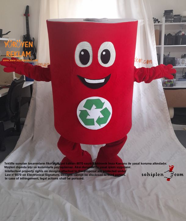 Salça Tenekesi Maskot Kostümü / Konya Geri Dönüşüm maskot kostümü