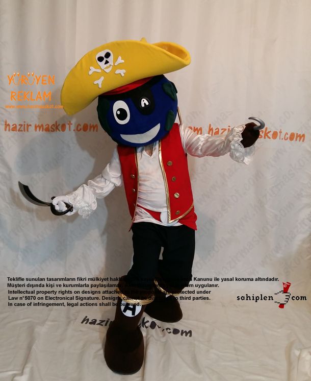 Abloom Korsan Maskot / abloom.no / Norveç maskot kostümü