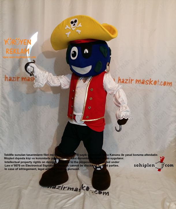 Abloom Korsan Maskot / abloom.no / Norveç maskot kostümü