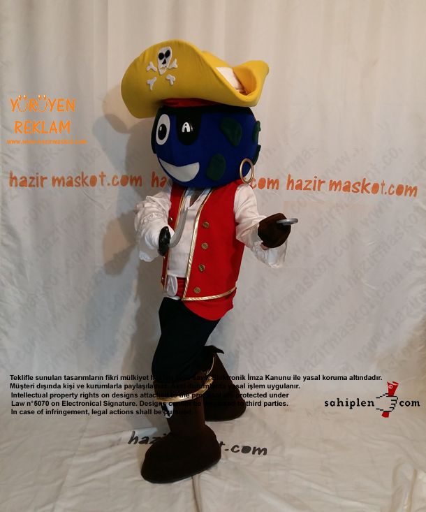 Abloom Korsan Maskot / abloom.no / Norveç maskot kostümü