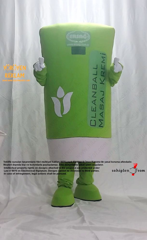 Ersağ Kozmetik Krem Maskot Kostümü maskot kostümü