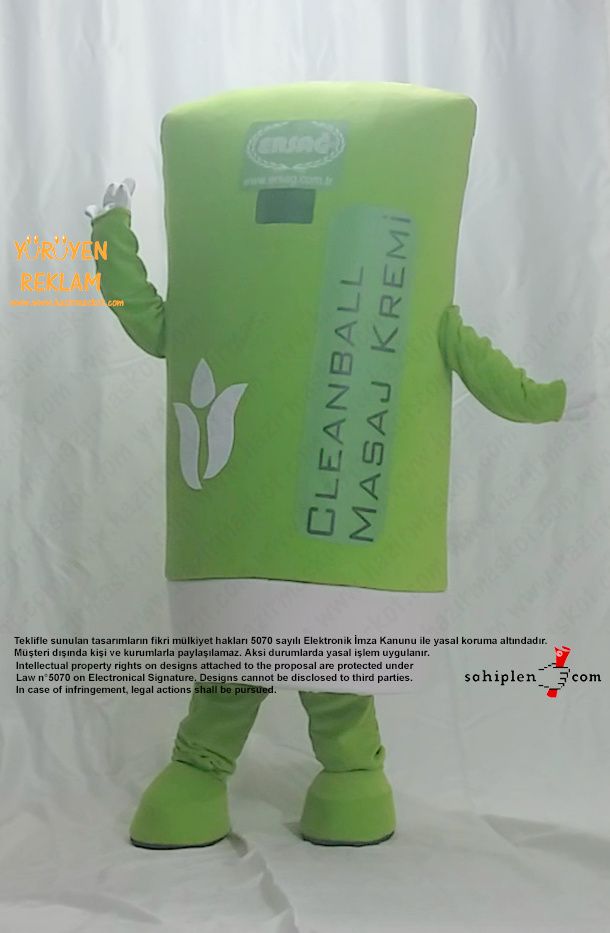 Ersağ Kozmetik Krem Maskot Kostümü maskot kostümü