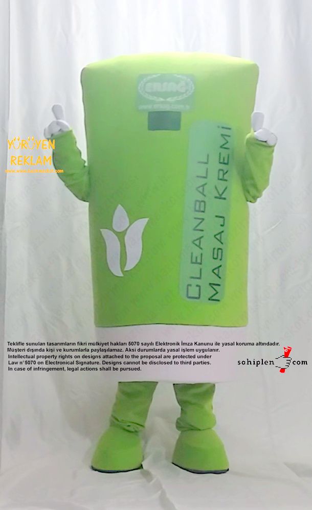 Ersağ Kozmetik Krem Maskot Kostümü maskot kostümü