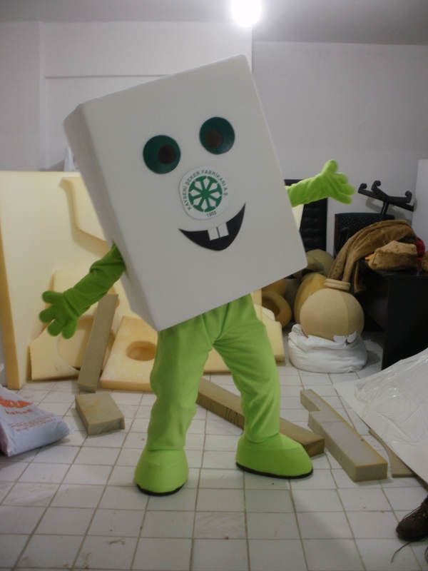 Küp şeker maskot kostümü maskot kostümü