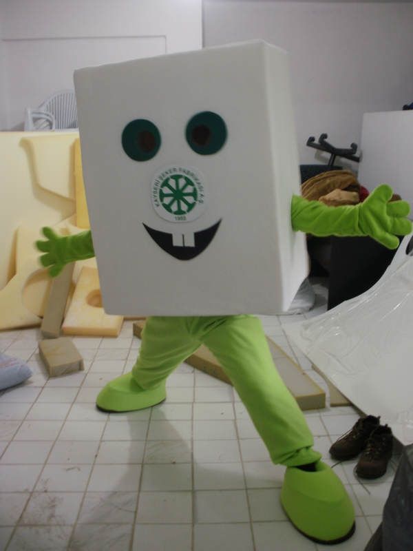 Küp şeker maskot kostümü maskot kostümü
