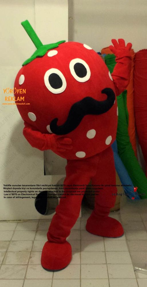 Çilek Maskot Kostümü maskot kostümü