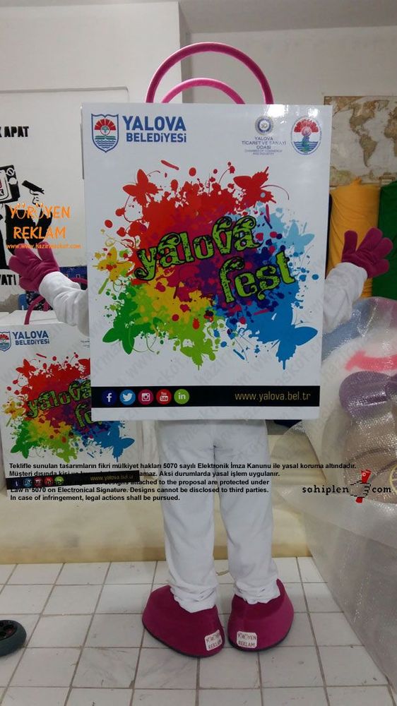 Yalova Alışveriş Festivali Çanta Maskot maskot kostümü