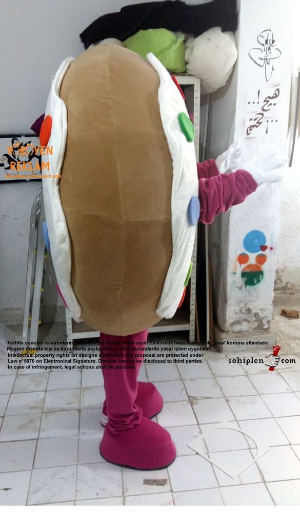 Almanya Happy Donazz Donut Maskot Kostüm maskot kostümü
