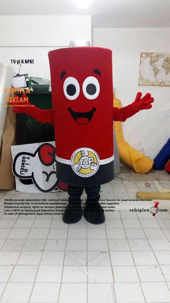 Pil Maskot kostümü / TAP maskot kostümü