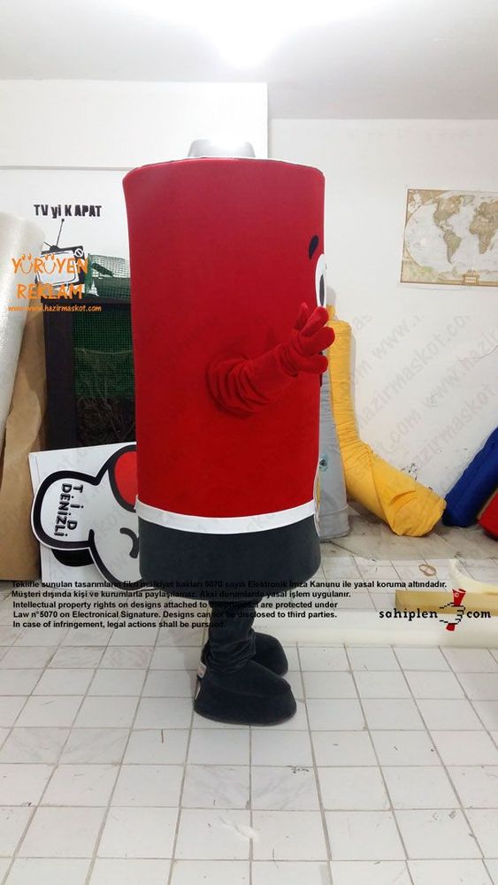 Pil Maskot kostümü / TAP maskot kostümü