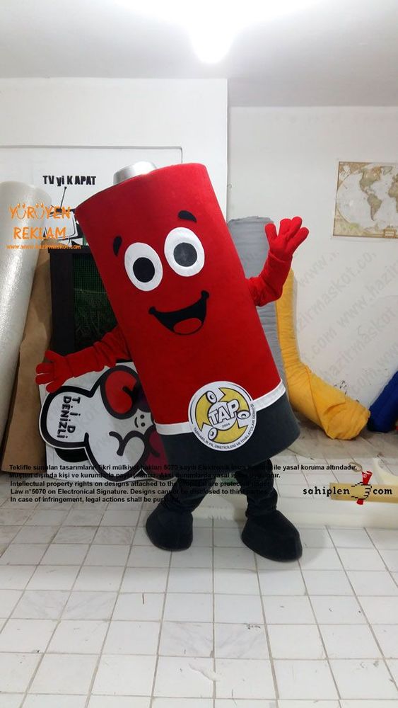 Pil Maskot kostümü / TAP maskot kostümü