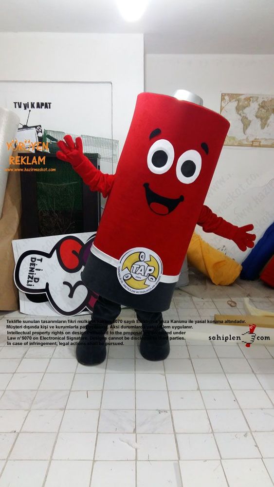 Pil Maskot kostümü / TAP maskot kostümü
