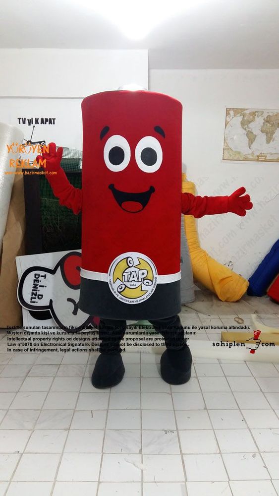Pil Maskot kostümü / TAP maskot kostümü
