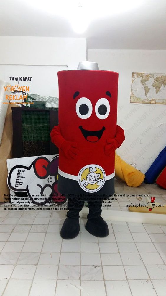 Pil Maskot kostümü / TAP maskot kostümü