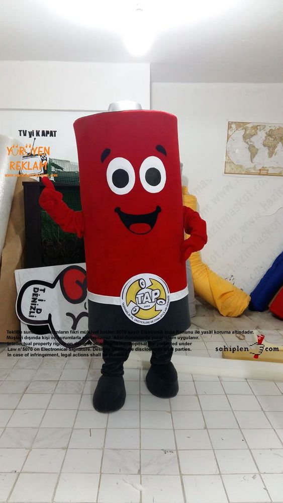 Pil Maskot kostümü / TAP maskot kostümü