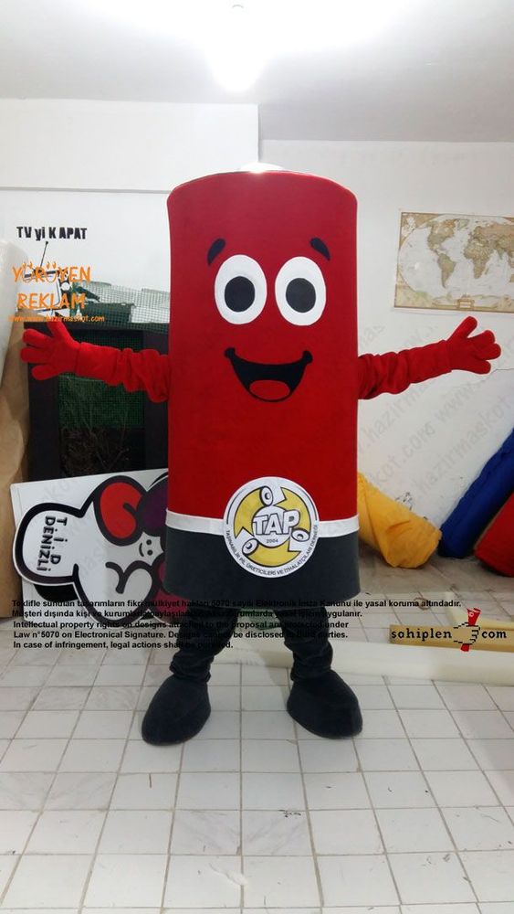 Pil Maskot kostümü / TAP maskot kostümü