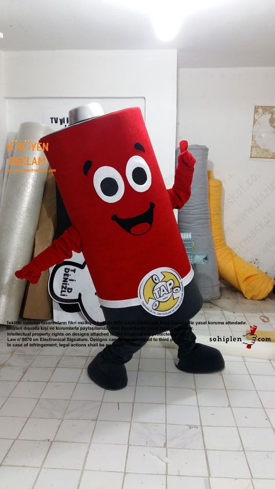 Pil Maskot kostümü / TAP maskot kostümü