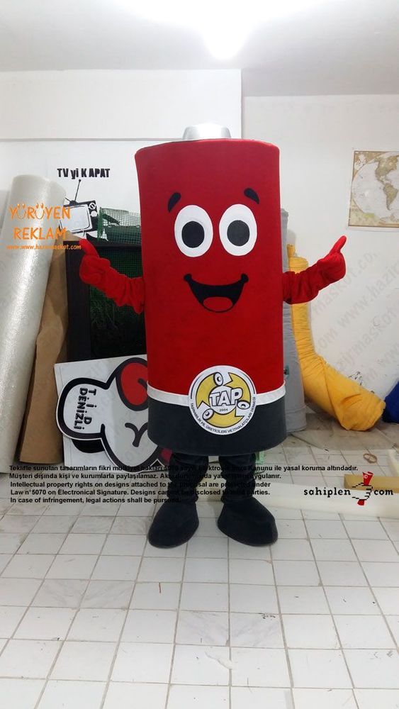 Pil Maskot kostümü / TAP maskot kostümü