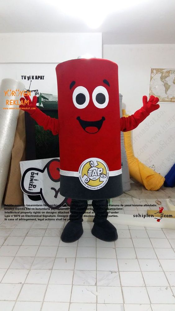 Pil Maskot kostümü / TAP maskot kostümü
