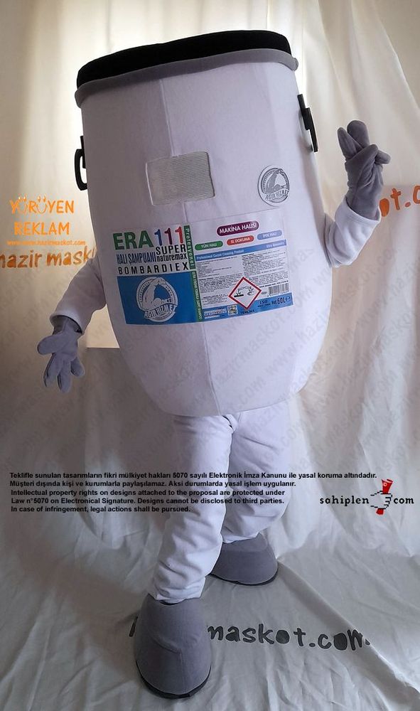 Bidon Maksot Kostümü / ERA111 Halı Şampuanı maskot kostümü