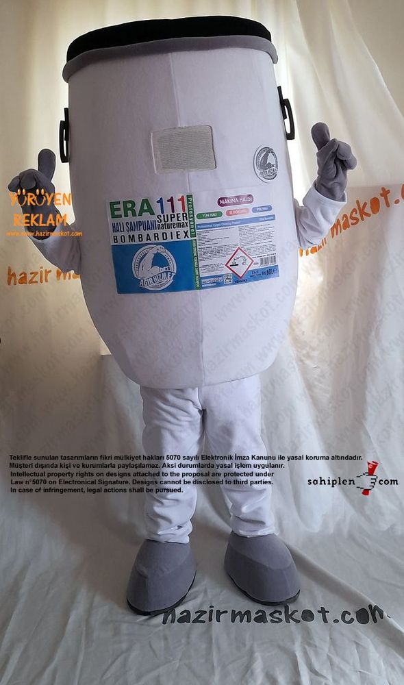 Bidon Maksot Kostümü / ERA111 Halı Şampuanı maskot kostümü