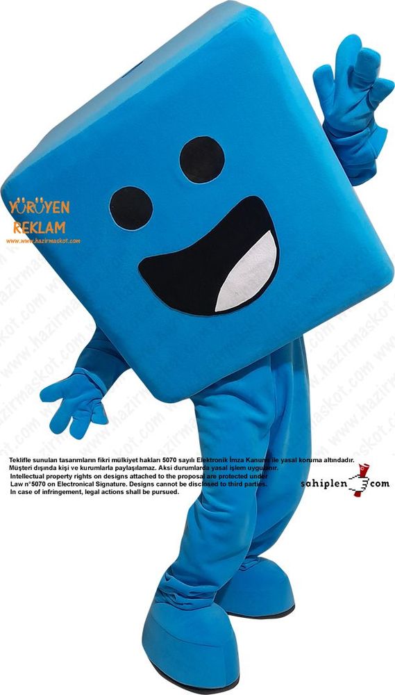 Buz Küpü Maskot Kostümü / ABD maskot kostümü