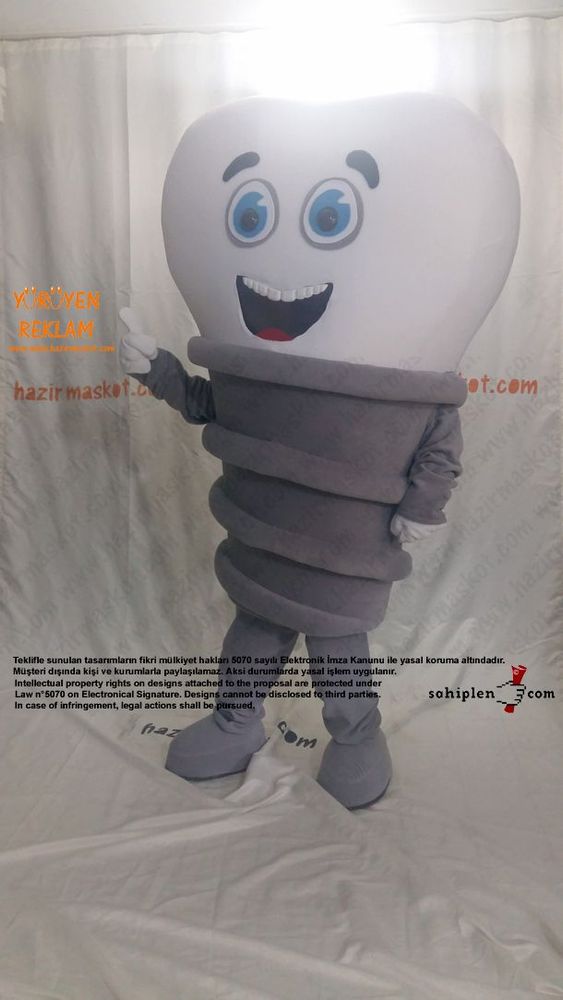 Diş İmplant Maskotu / Osstem maskot kostümü
