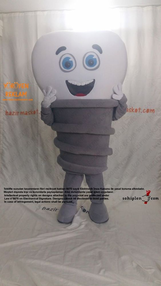 Diş İmplant Maskotu / Osstem maskot kostümü