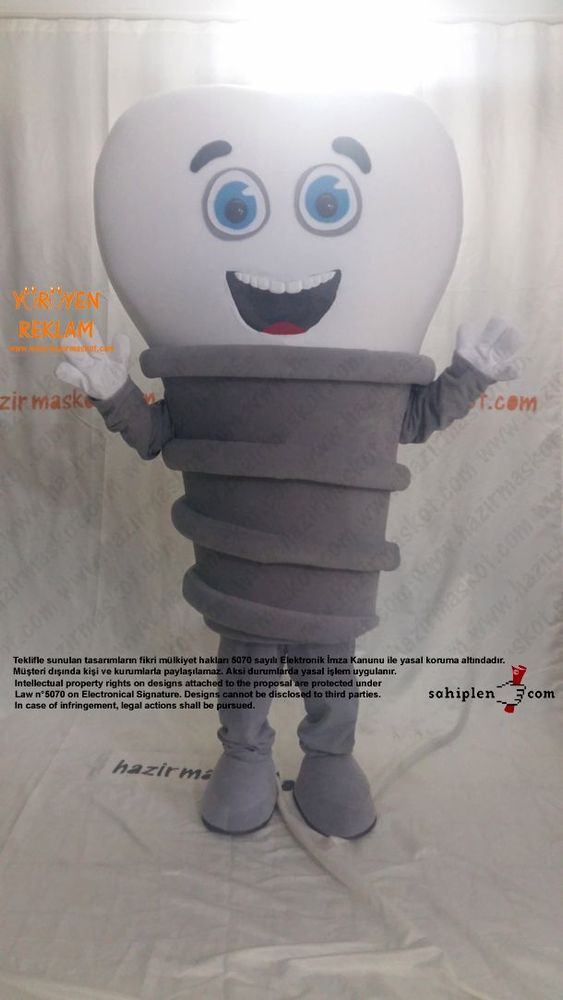 Diş İmplant Maskotu / Osstem maskot kostümü