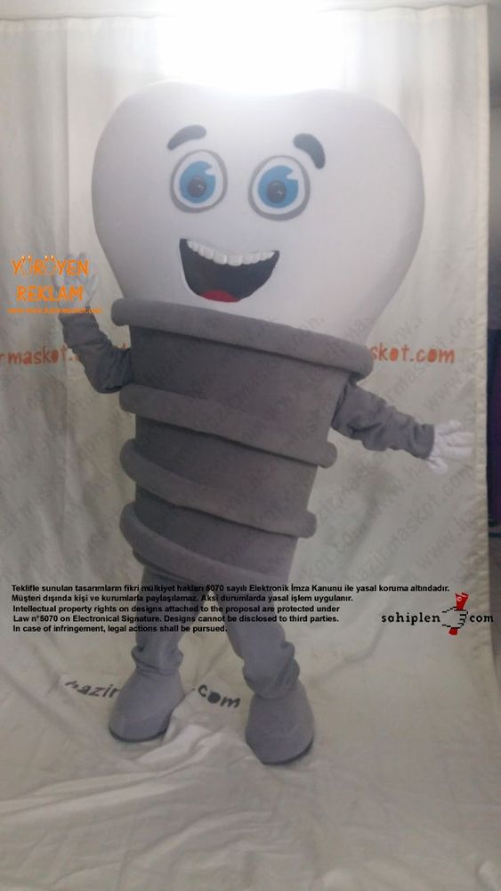 Diş İmplant Maskotu / Osstem maskot kostümü