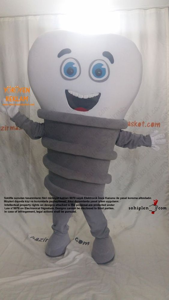 Diş İmplant Maskotu / Osstem maskot kostümü