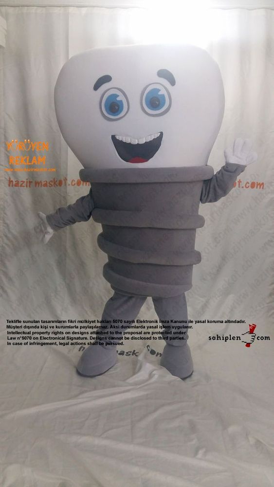 Diş İmplant Maskotu / Osstem maskot kostümü