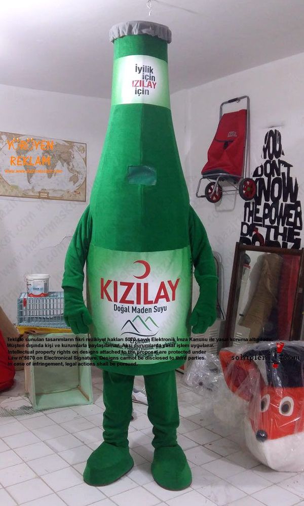 Kızılay Soda Şişesi Maskot Kotümü maskot kostümü