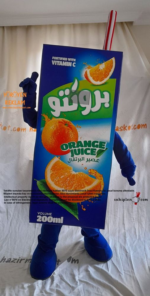 Bronto Meyve Suyu Maskot Kostümü / Lübnan maskot kostümü