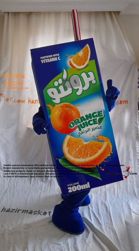 Bronto Meyve Suyu Maskot Kostümü / Lübnan maskot kostümü