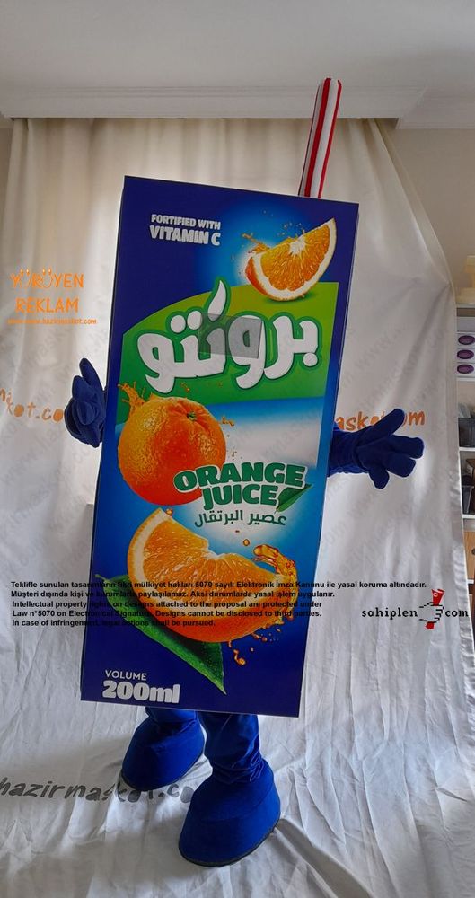 Bronto Meyve Suyu Maskot Kostümü / Lübnan maskot kostümü