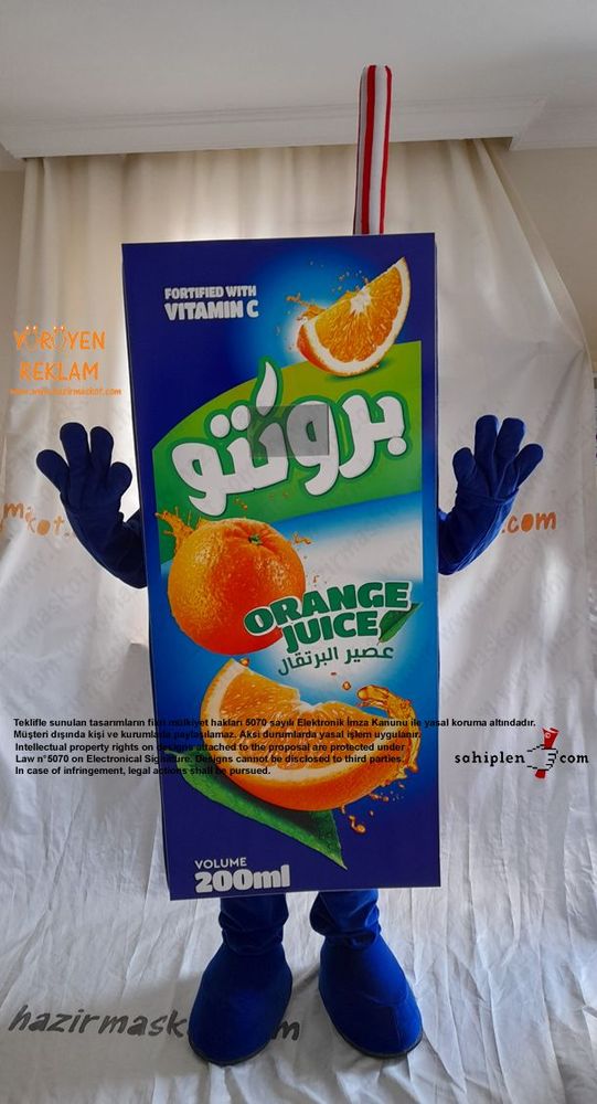 Bronto Meyve Suyu Maskot Kostümü / Lübnan maskot kostümü