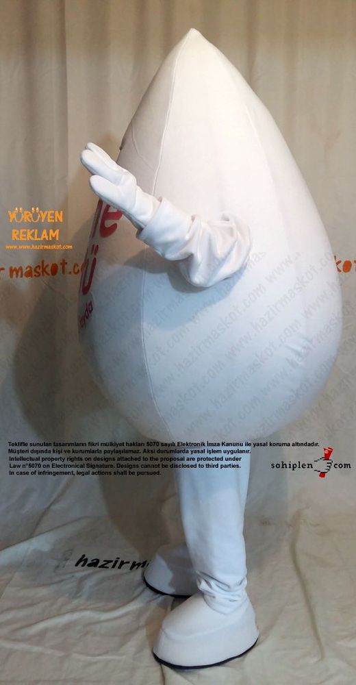 Süt Damlası Maskot Kostümü maskot kostümü
