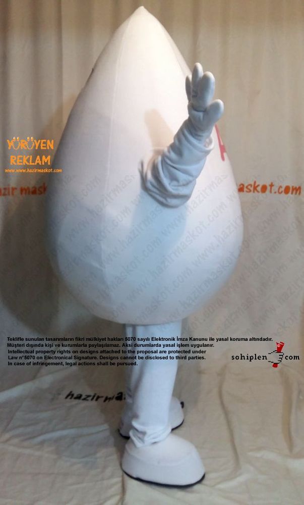Süt Damlası Maskot Kostümü maskot kostümü