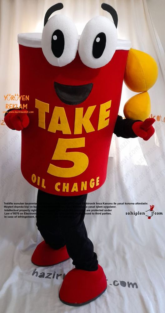 Take 5 Oil Change Mascot Costume / Teneke Bidon maskot kostümü